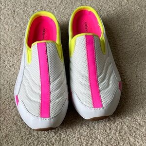 Easy Spirit Women's Slip-On Shoes with Pink and Yellow Accents